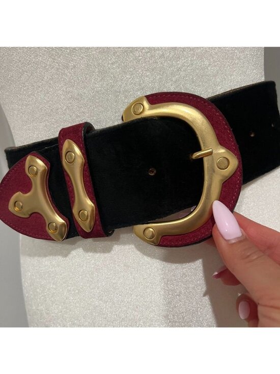 Streets Ahead Romantic Soft Smooth Italian Leather Gold Buckle Belt